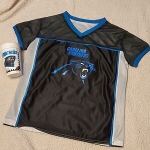 Reversible NFL Flag Football Jersey youth Size large Carolina Panthers Unisex